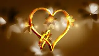 Two Hearts Elegant Animated Background