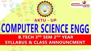 Computer Science Engg (CSE) AKTU B.Tech 3rd Sem 2nd Year Syllabus | AKTU CSE 3rd Sem Syllabus