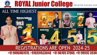 Telangana state First INTERMEDIATE results in Royal Junior College sangareddy