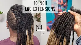 Installation of 10 inch ombre loc extensions | Mukisa locs