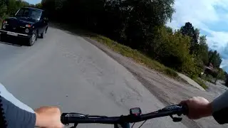 Тест Электровелосипеда, заезд в затяжную горку с мотором MXUS 500ват, батарея 36в., контролер 350ват