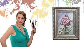Как рисовать розы акрилом или гуашью