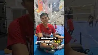 Cara main badminton gratis🤭 #badminton #bulutangkis #tarkam