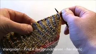 Tofarvet patent, Del 2: Vrangsiden - Lær at strikke PaaPinden.dk