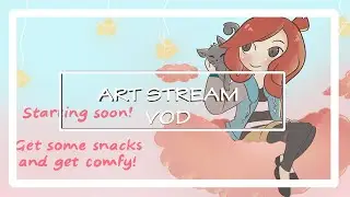 Drawing a twitch starting soon screen (no commentary, just music)
