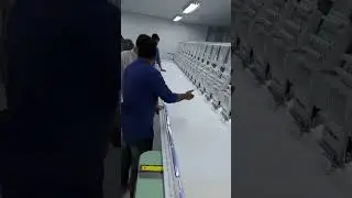 India Garment Factory 20 Heads Embroidery Machine working
