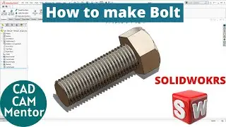 how to make bolt in solidworks | how to make threads in solidworks | solidworks tutorial