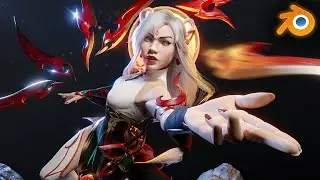 How I sculpted Irelia in Blender | Start to Finish