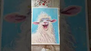 СЧАСТЬЕ ЕСТЬ / ОВЕЧКА/ЖИВОПИСЬ АКРИЛОМ/ live lamb #art