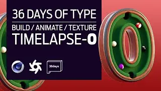 0 Shaped Pool Table Animation | C4D Timelapse | #36DaysofType