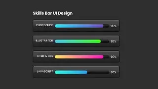 Animated Skills Bar UI Design Using HTML & CSS