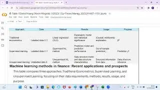 Developing a Literature Review for Machine Learning in Finance  and Economics