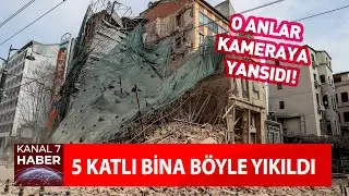 Karaköy'de Korku Dolu Anlar! 5 Katlı Bina Böyle Yıkıldı