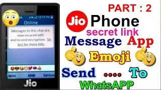 JioPhone Whatsapp Emoji & Link Send  tricks tamil // ARUL JIOPGONE TECH//