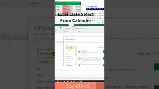 excel date chose from calendrer. #shorts