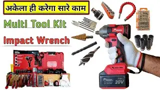 Best Multi Power Tool Kit in Low Price - ENON Cordless Impact Wrench With 60 Pcs Accessories