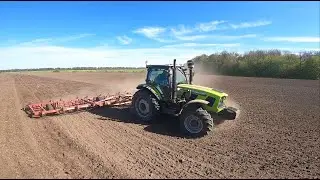 Трактора RS1604 ZOOMLION на культивации! Massey Ferguson 6713 дискует целину!