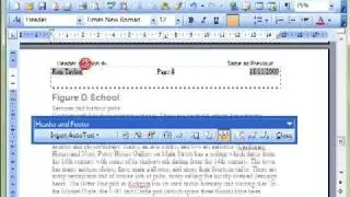 AM 3.5.2.1 Headers and footers with sections Microsoft Word 2003