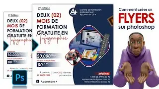 Comment créer une Affiche formation pas à pas comme un pro sur Photoshop tuto pour débutants