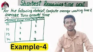 Shortest Remaining Time Next(SRTN) Example-4 || Process Management || 