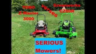 Battle of Commercial Mowers: Greenworks CZ60R vs Toro Z-Master 3000