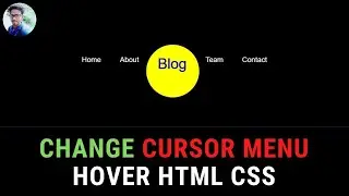 How to creatively change the cursor on hover using Html and CSS javascript mouse move cursor