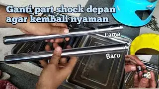 Ganti seal dan as shock yang baret sudah mengatasi bocor⁉️ Service sendiri dirumah