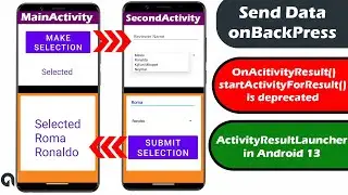 send data back to previous activity android | onbackpressed android deprecated in android 13+