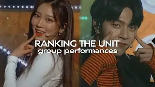 ranking the unit group performances
