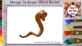 How To Draw An Earthworm ( How To Draw An Earthworm Step By Step Easy ) - How To Draw An Inchworm