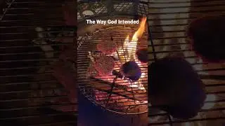 Venison Burgers Over an Oak Campfire #shorts #hunting #deer