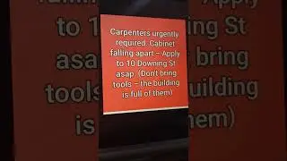10 Downing Street  / Carpenters /Joiners Urgently Required / Apply Now ASAP