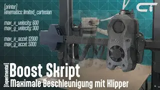 Optimiere deinen 3D Drucker: Unabhängige Achsenbeschleunigung und Geschwindigkeit mit Klipper