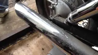 Родной выхлоп Honda Shadow Aero VT750 2004. До замены на прямоток. (Часть 1)