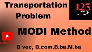 MODI METHOD #Transportation Problem#operationsresearch