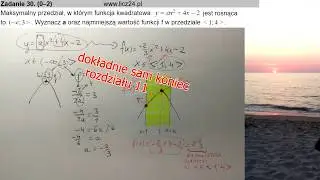 arkusz 1 [zad 30] f. kwadratowa, wartość w przedziale