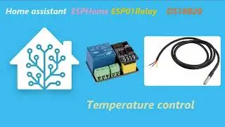 Outdoor fan control of Solar Inverter by temperature measurement with DS18B20 probe, ESP01 Relay.