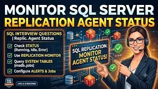 How to monitor SQL Server replication agent status ?  SQL interview questions