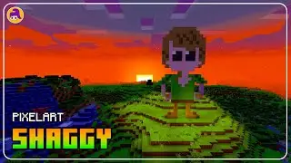 Building pixel Shaggy / Scooby-Doo - Minecraft pixelart