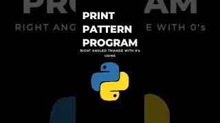 Easy python pattern program | right-angled triangle #pythonpattern #python #shorts #viral