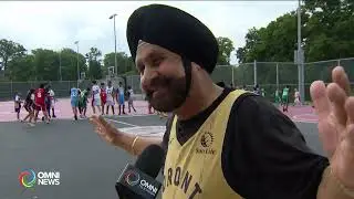 Nav Bhatia collaborates with Newton's Grove School to promote Basketball | OMNI News Punjabi