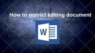 restrict editing document