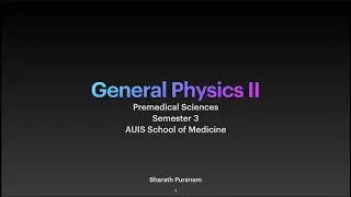 Introduction to the Course | General Physics II