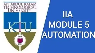 Automation, EE404, INDUSTRIAL INSTRUMENTATION AND AUTOMATION, 