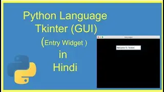The Tkinter Entry Widget | in Hindi
