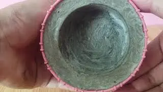 DIY Make Flower Vase From Basket And Cement Easy and Beautiful រៀនធ្វើថូផ្កាងាយៗ