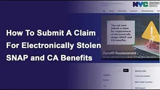 Benefit Replacement: How to Submit a Claim for Electronically Stolen Benefits