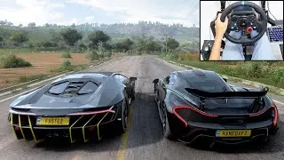 McLaren P1 & Lamborghini Centenario - Forza Horizon 5 | Logitech g29 gameplay