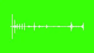 Audio Spectrum sound wave green screen 4K , free to use no copyright