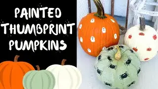 Painted Thumbprint Pumpkins